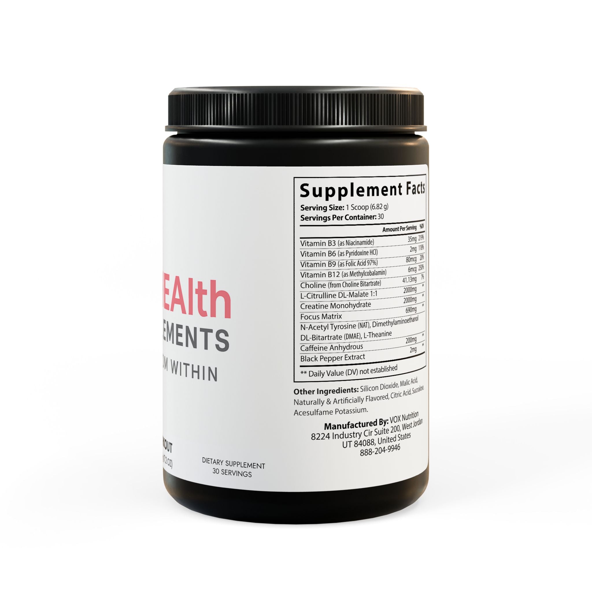 Pre-Workout Supplement, Fruit Punch (204g, 7.1oz)