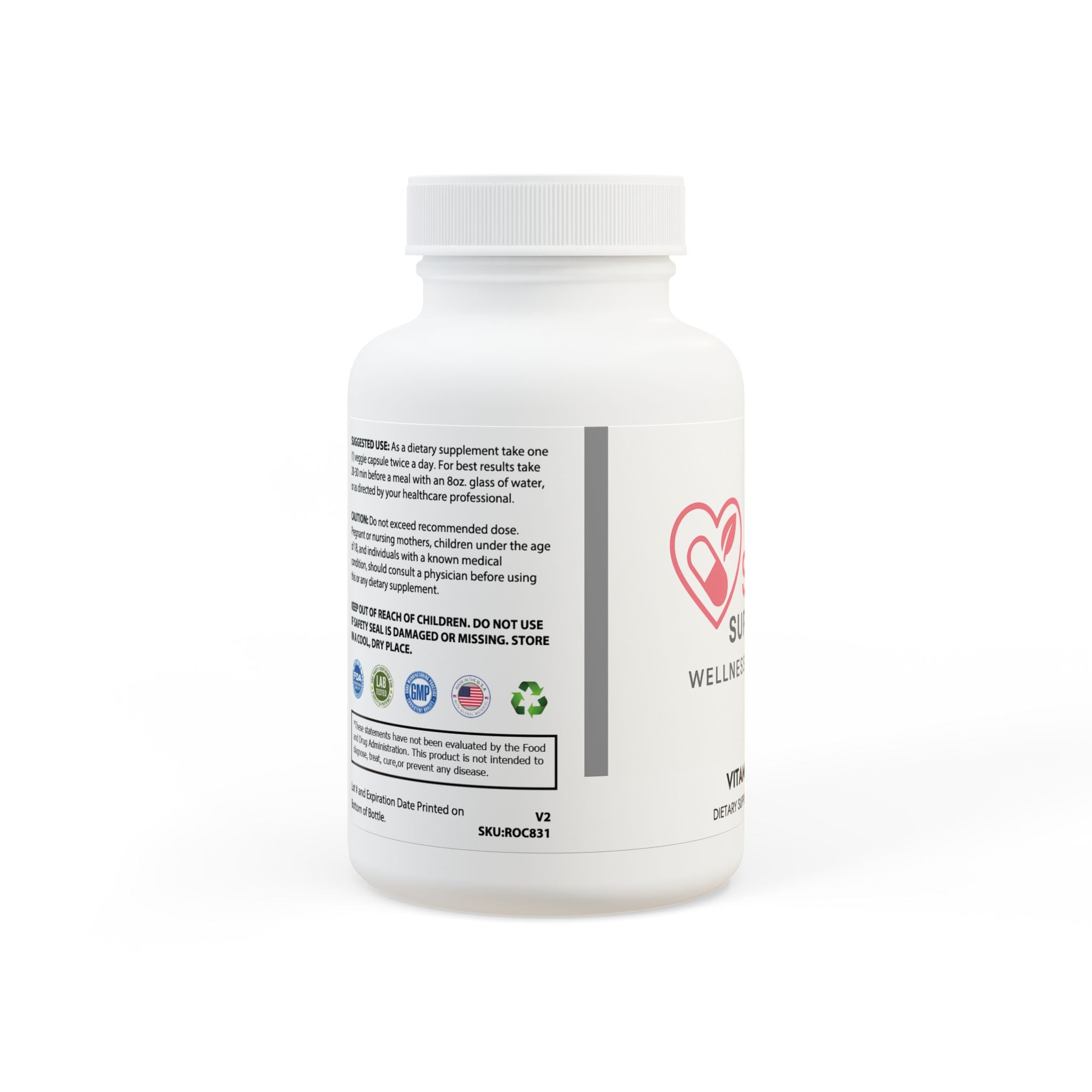 Vitamin K2 + D3 Supplement (60 Capsules)