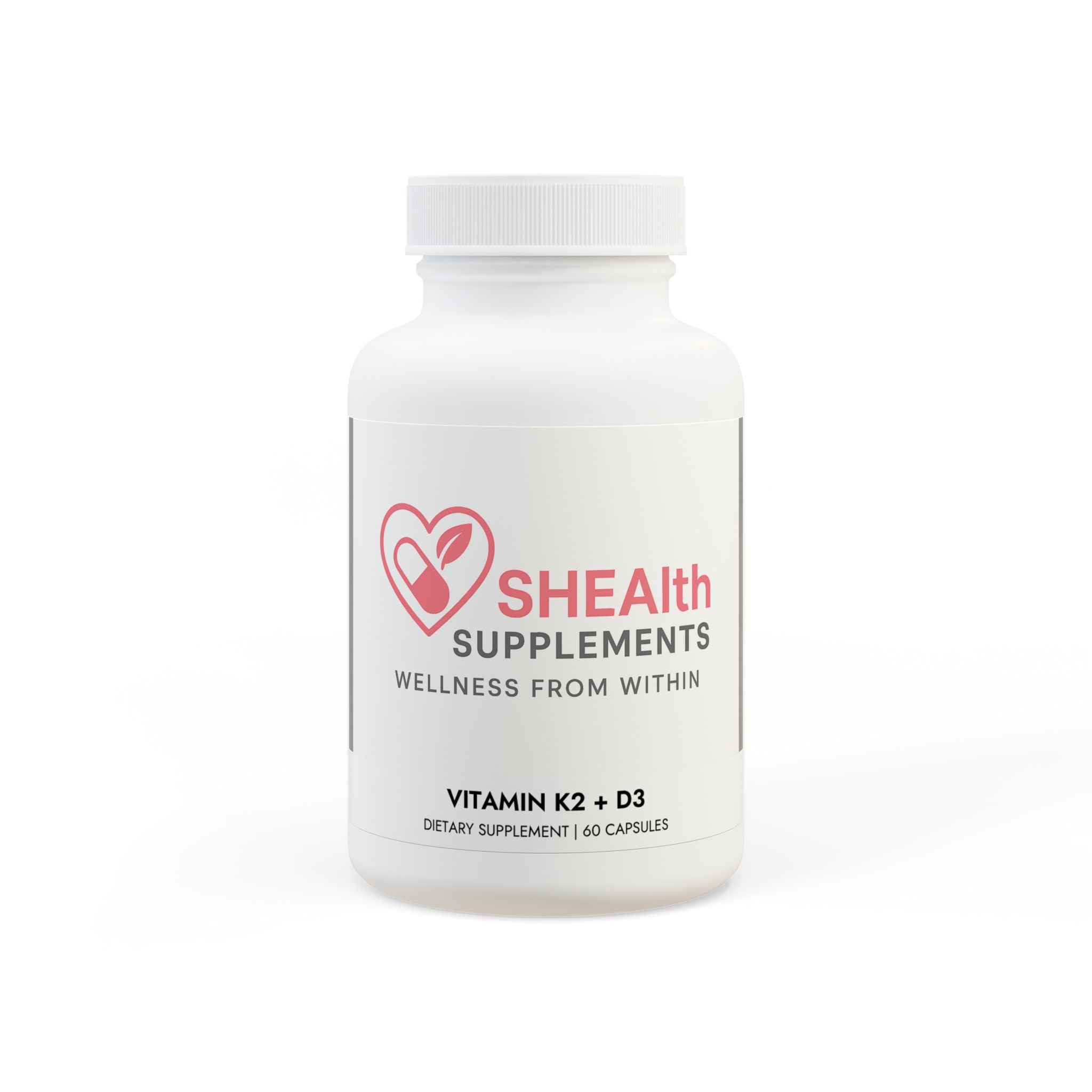 Vitamin K2 + D3 Supplement (60 Capsules)