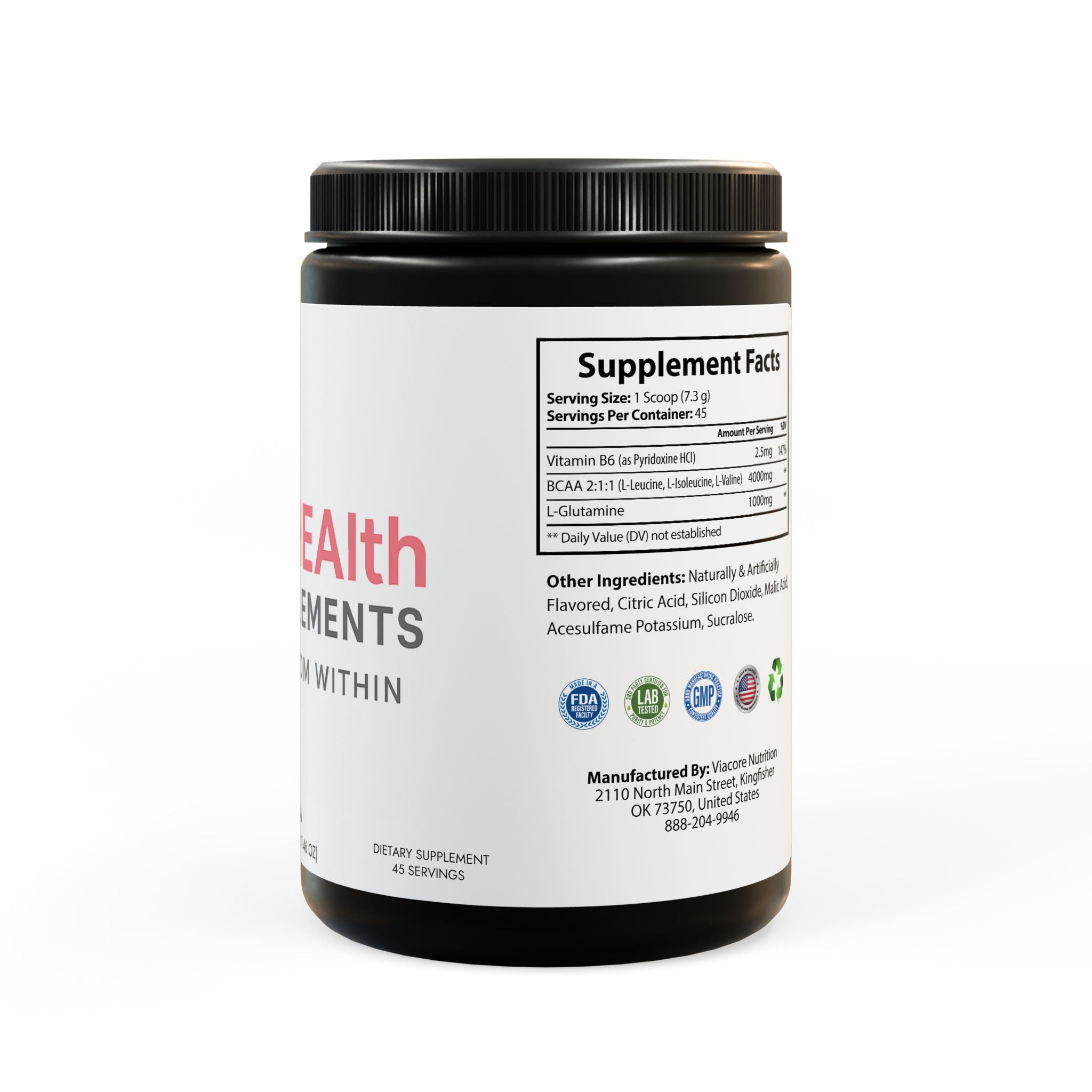 BCAA Supplement, Watermelon (325g, 11.46oz, 45 servings)