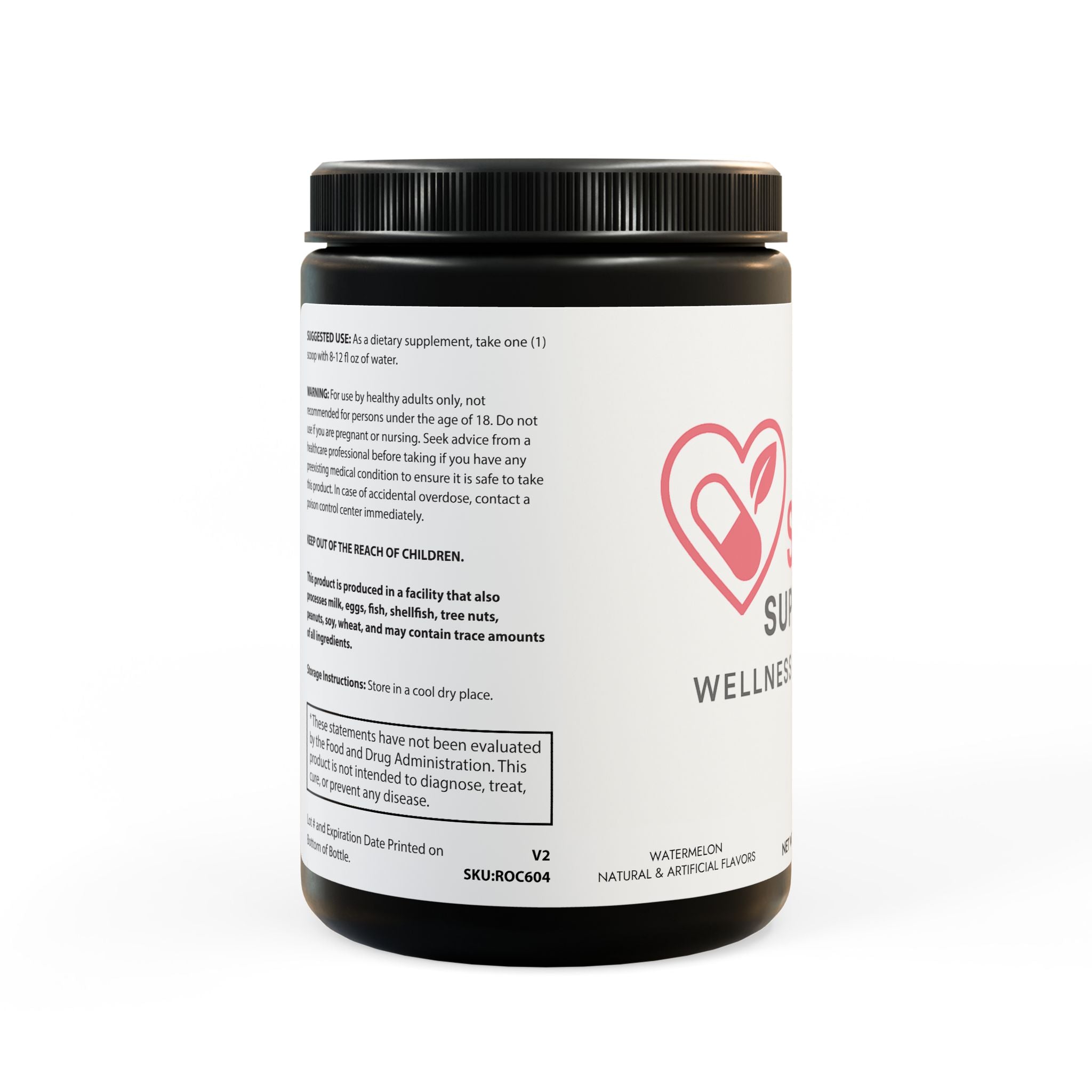 BCAA Supplement, Watermelon (325g, 11.46oz, 45 servings)