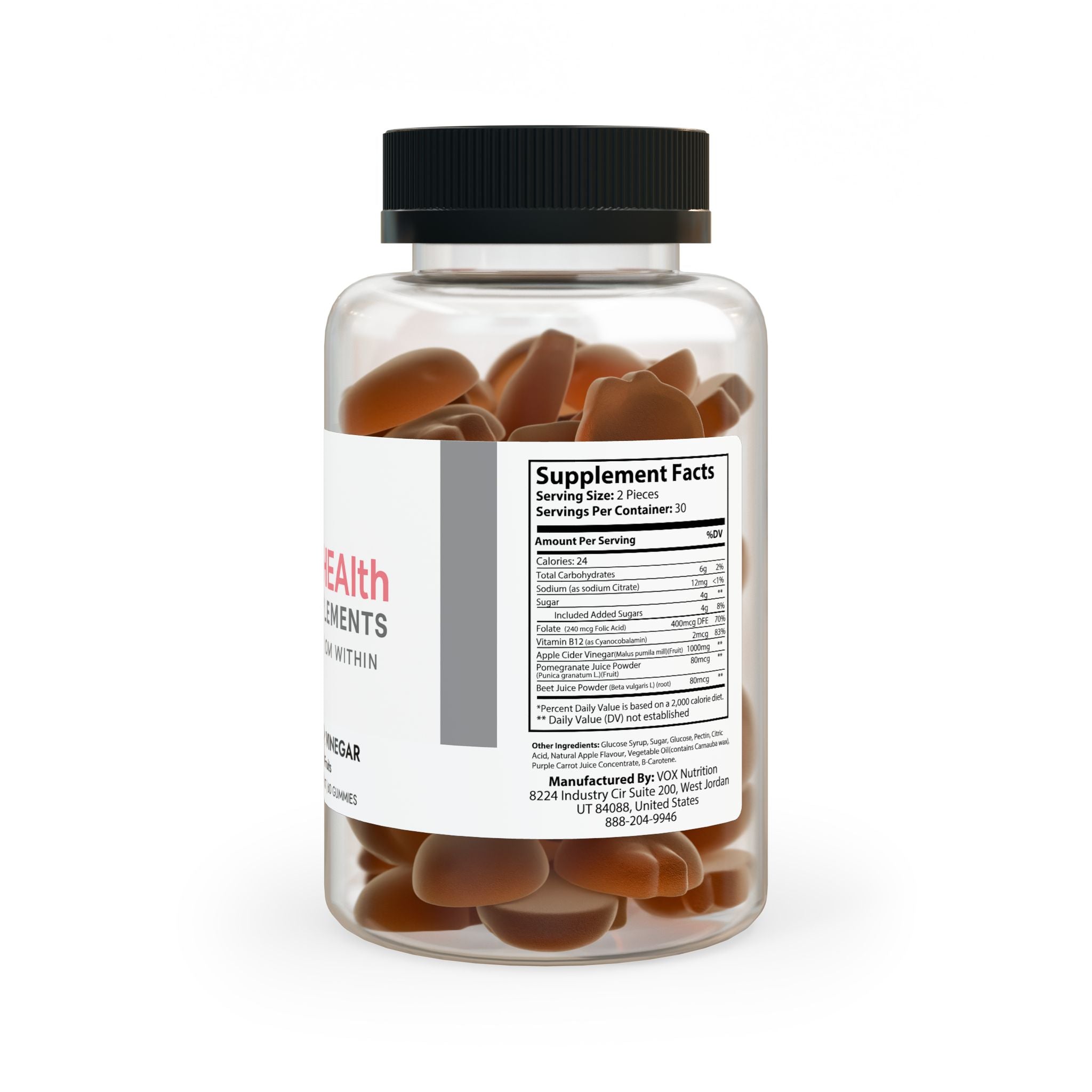 Apple Cider Vinegar Gummies (60 Gummies)