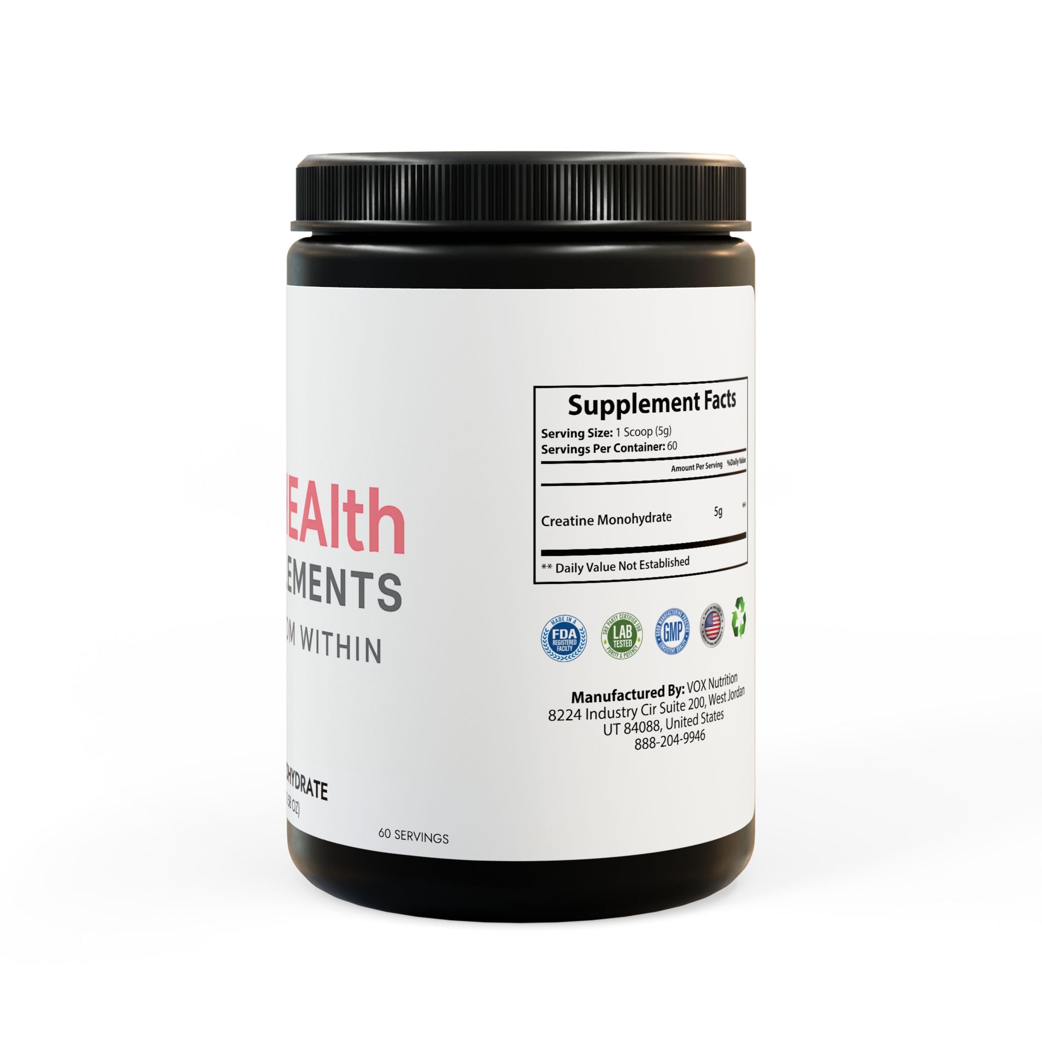 Creatine Monohydrate Supplement (300g, 10.58oz)