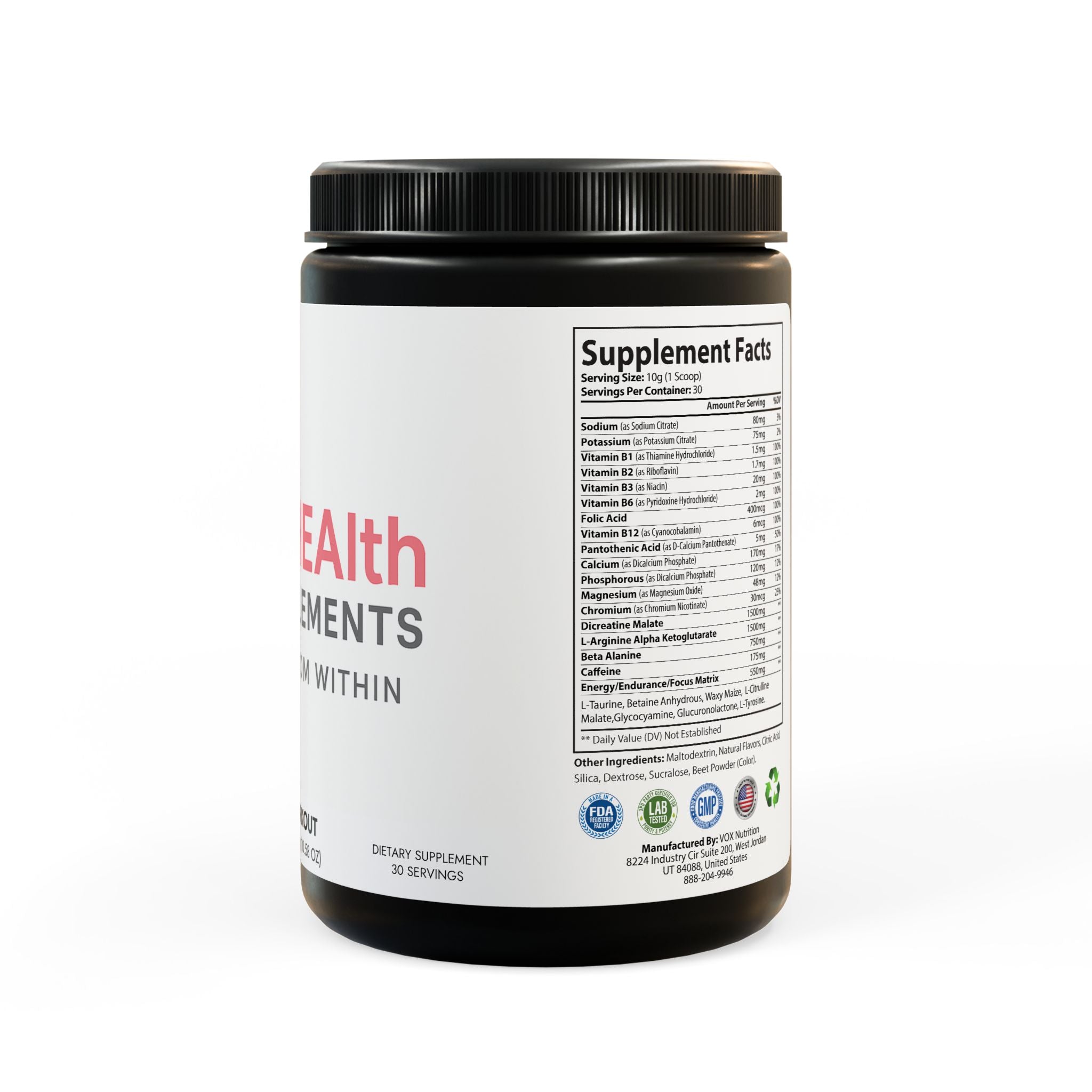 Pre-Workout Supplement, Watermelon (300g, 10.58oz)