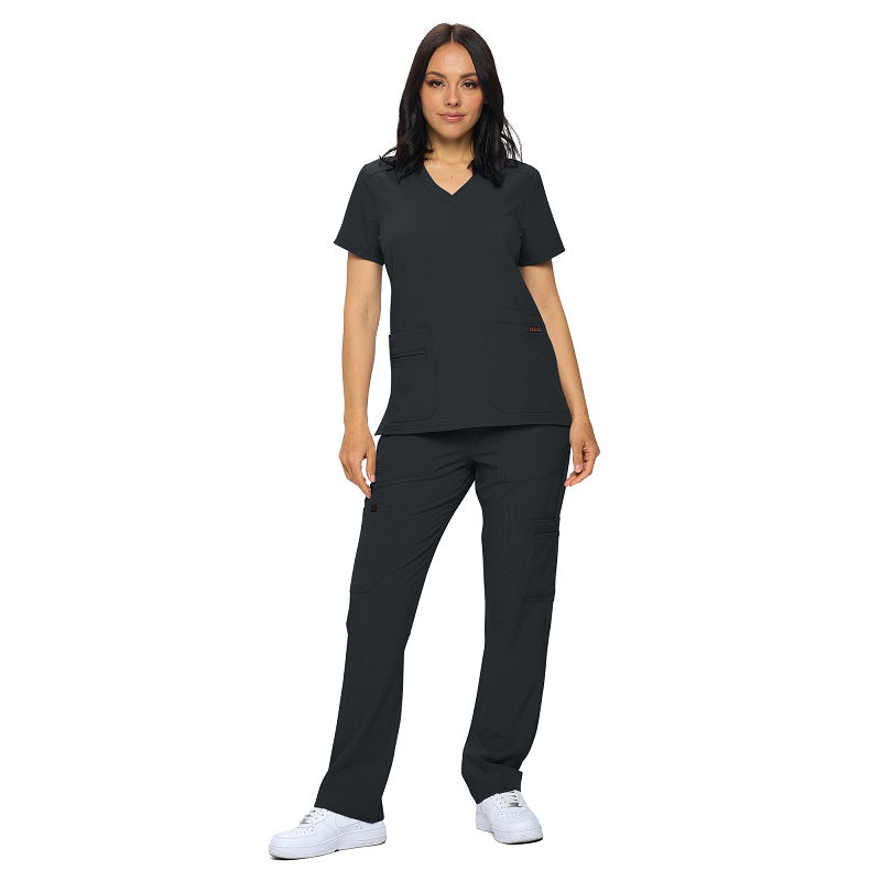 MONARCH PATCH SCRUB SET BLACK